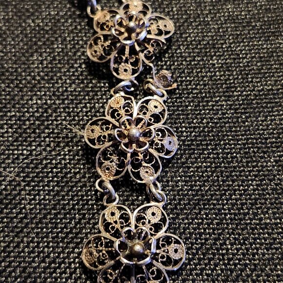 Vintage flowers bracelet - Picture 2 of 4